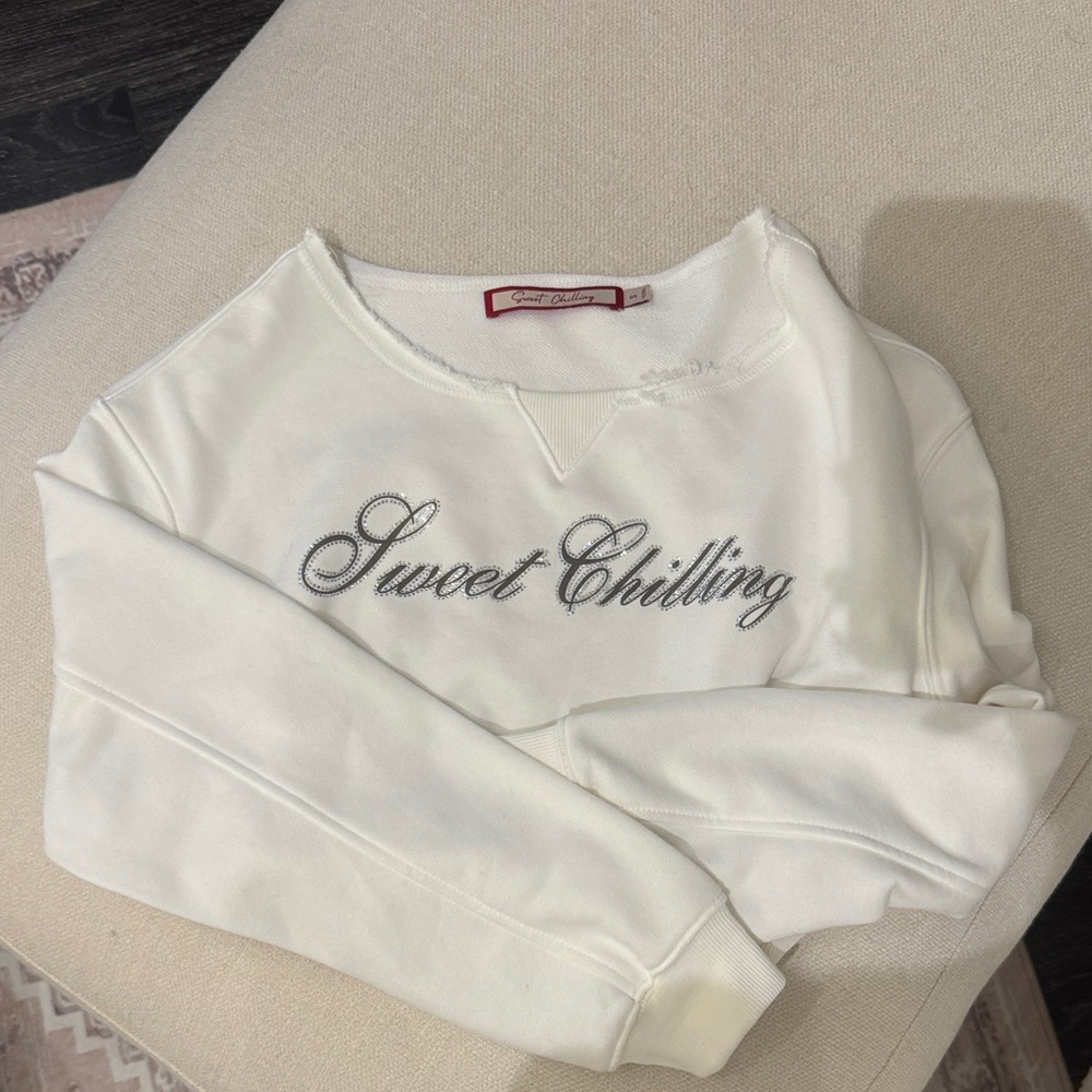 White 'Sweet Chilling' Sweatshirt